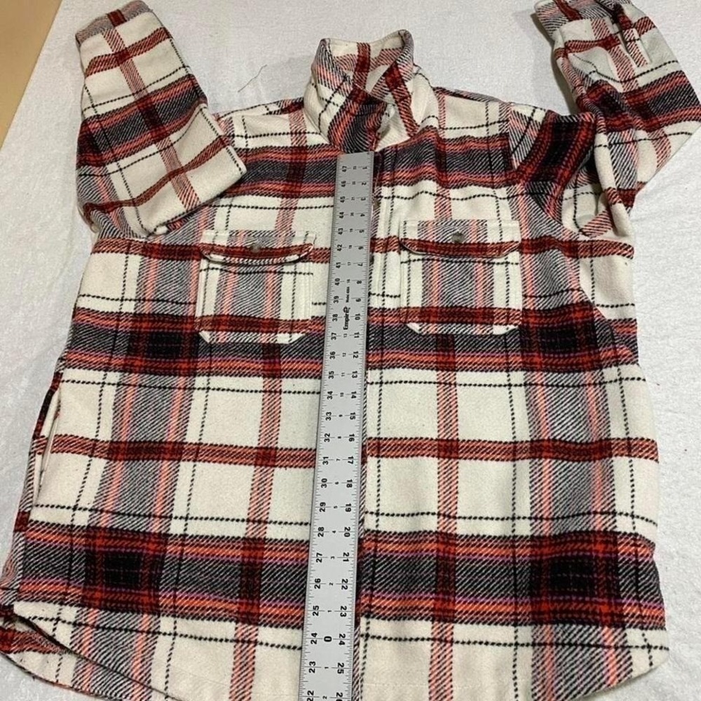 Universal Thread Red Plaid Button-Up Jacket Size … - image 1
